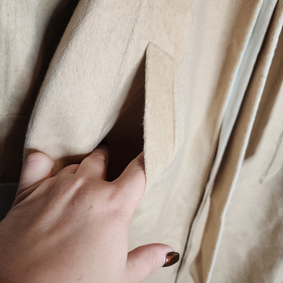 NWT J. Crew Wool Blend Harriet Trench Coat Double-faced Blend Beige Small - Picture 8 of 15